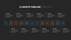 12 Month Timeline PowerPoint Templates