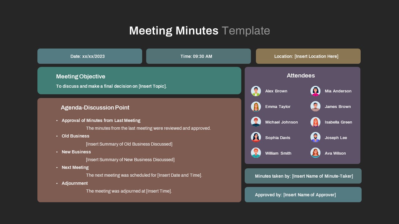 Meeting Minutes PowerPoint Templates