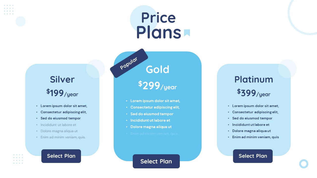 Pricing Plan Presentation Template