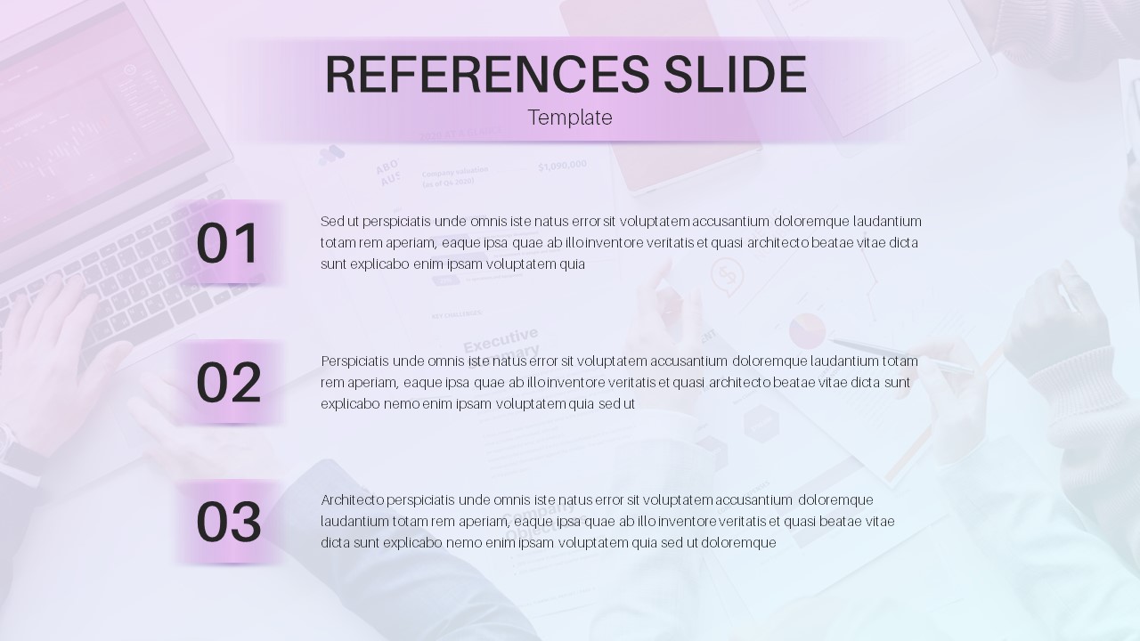 References Slide Template Dark