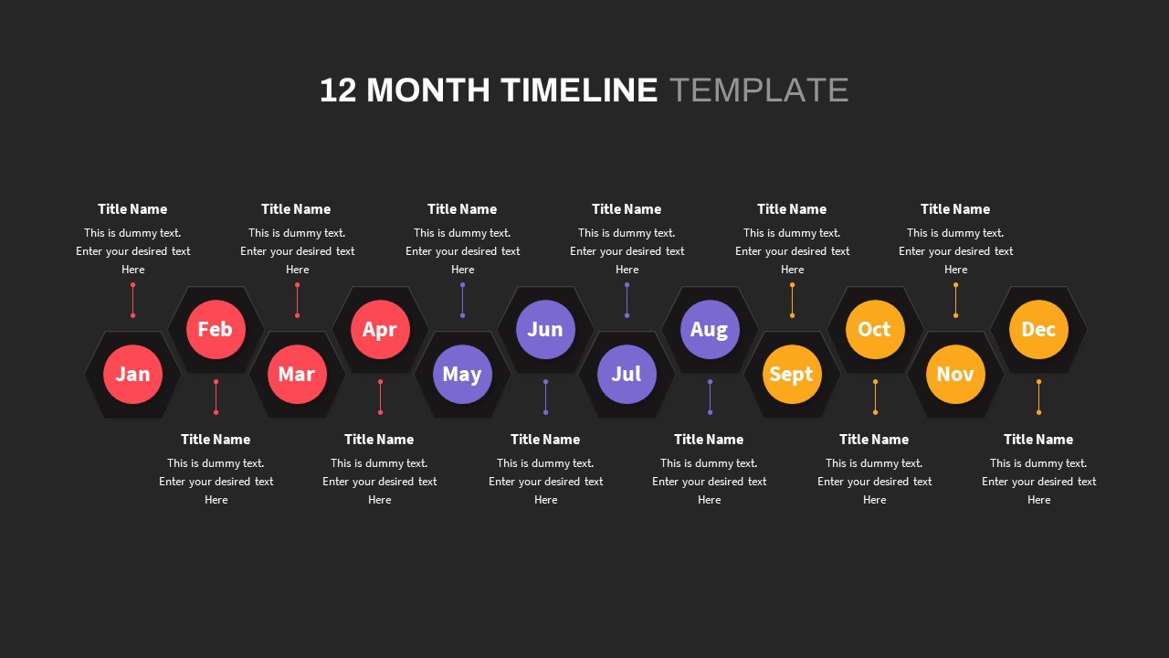 monthly timeline ppt