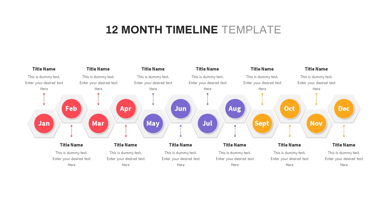 monthly timeline template powerpoint