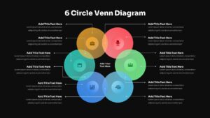 6 Circle Venn infographic template