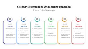 6 Months New Leader Onboarding Roadmap PowerPoint Template