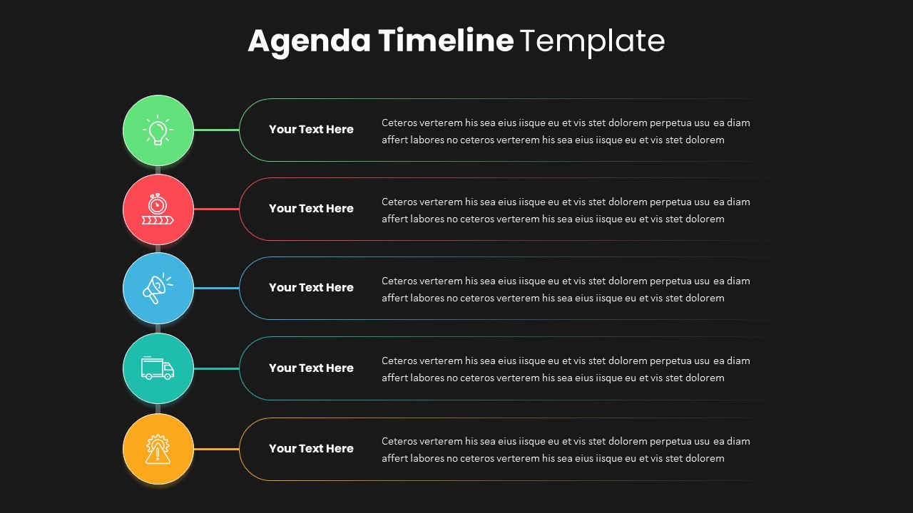 Agenda Timeline PowerPointPpt template