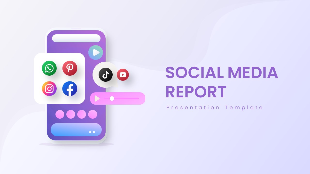 Social Media Report powerPoint Template2