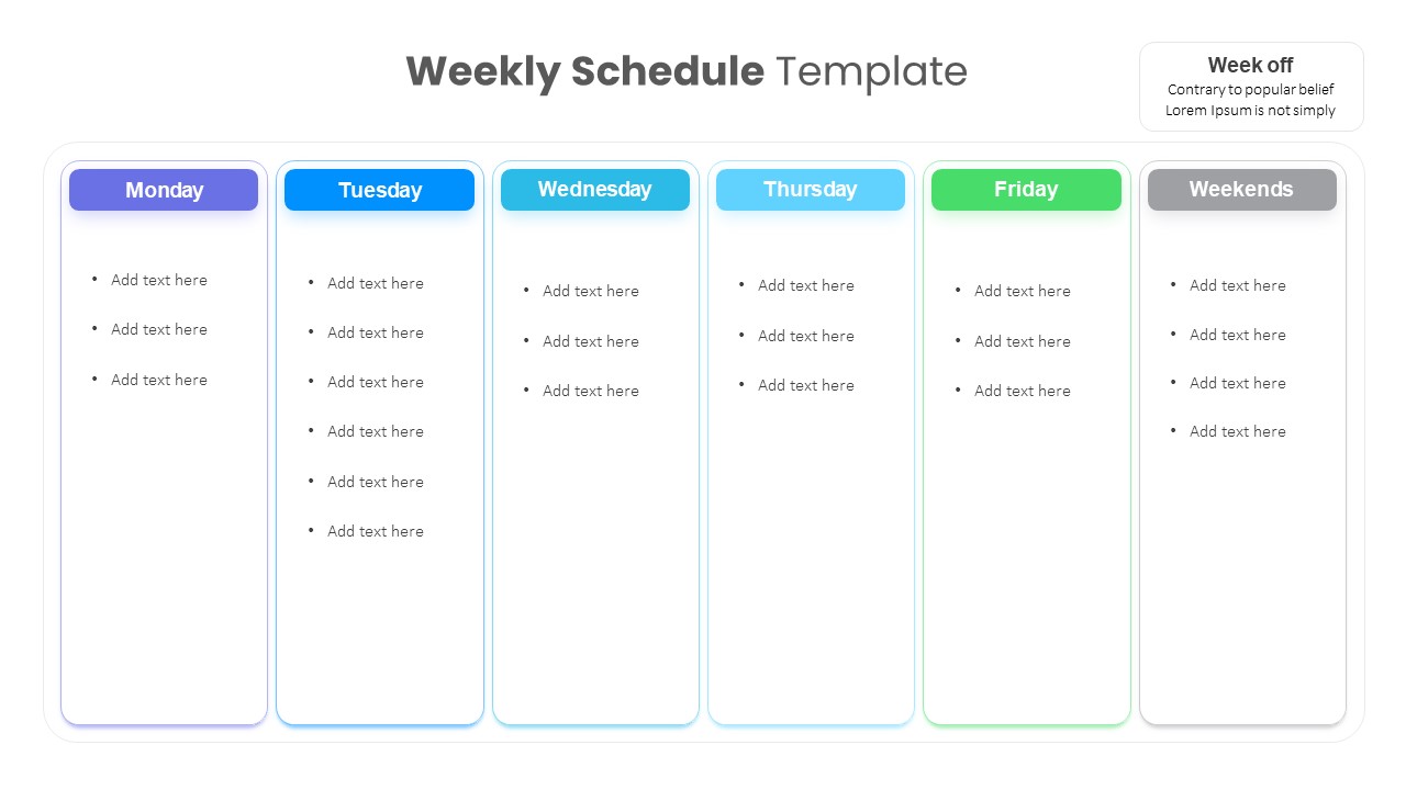 Weekly Schedule PPT Template