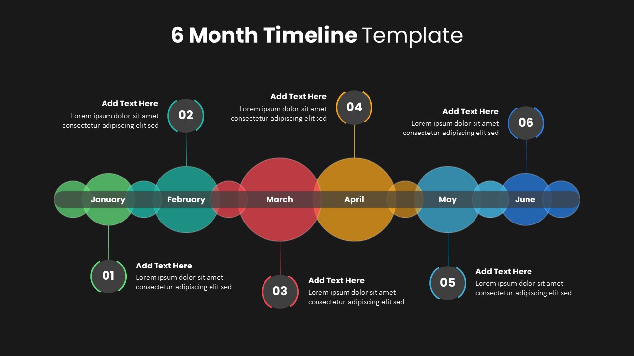 half yearly Timeline Template ppt