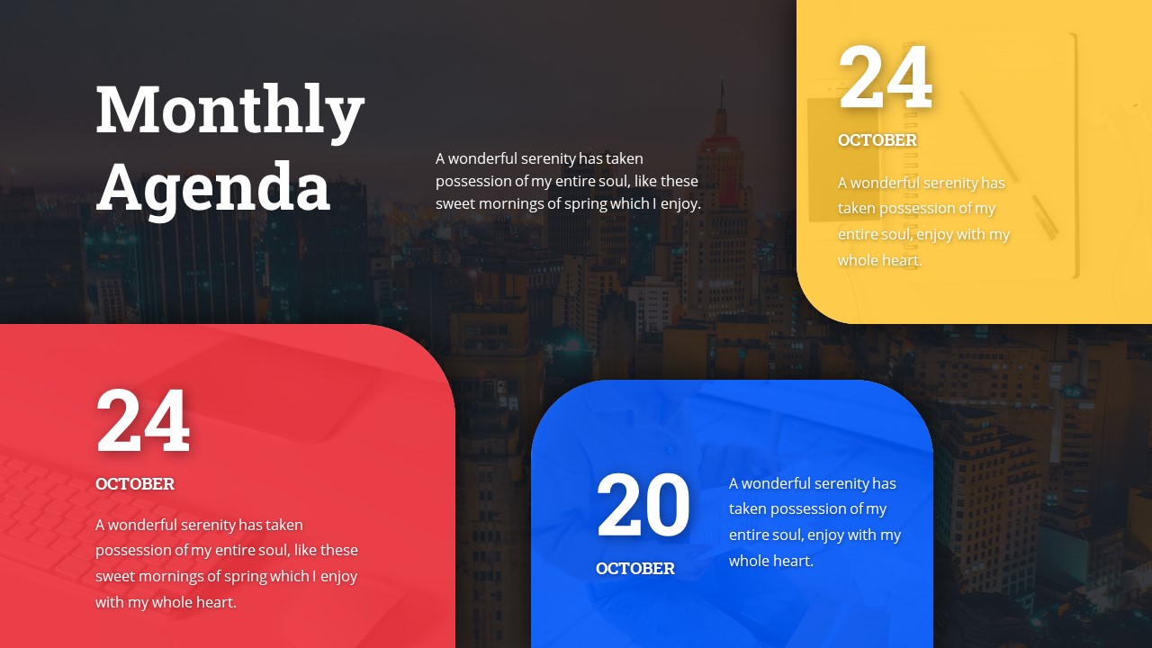 monthly agenda powerpoint template