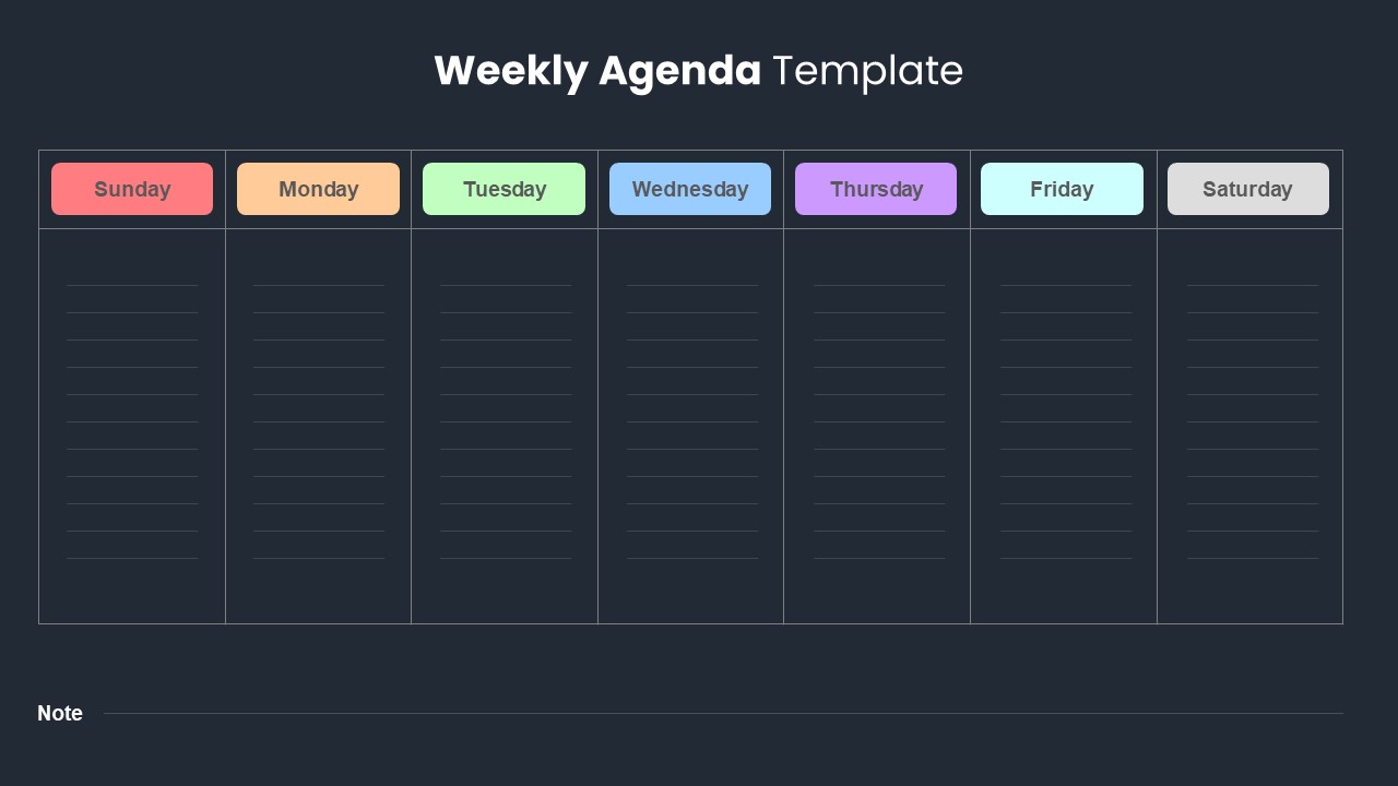 planner template weekly ppt