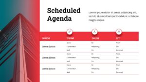 scheduled agenda ppt slide