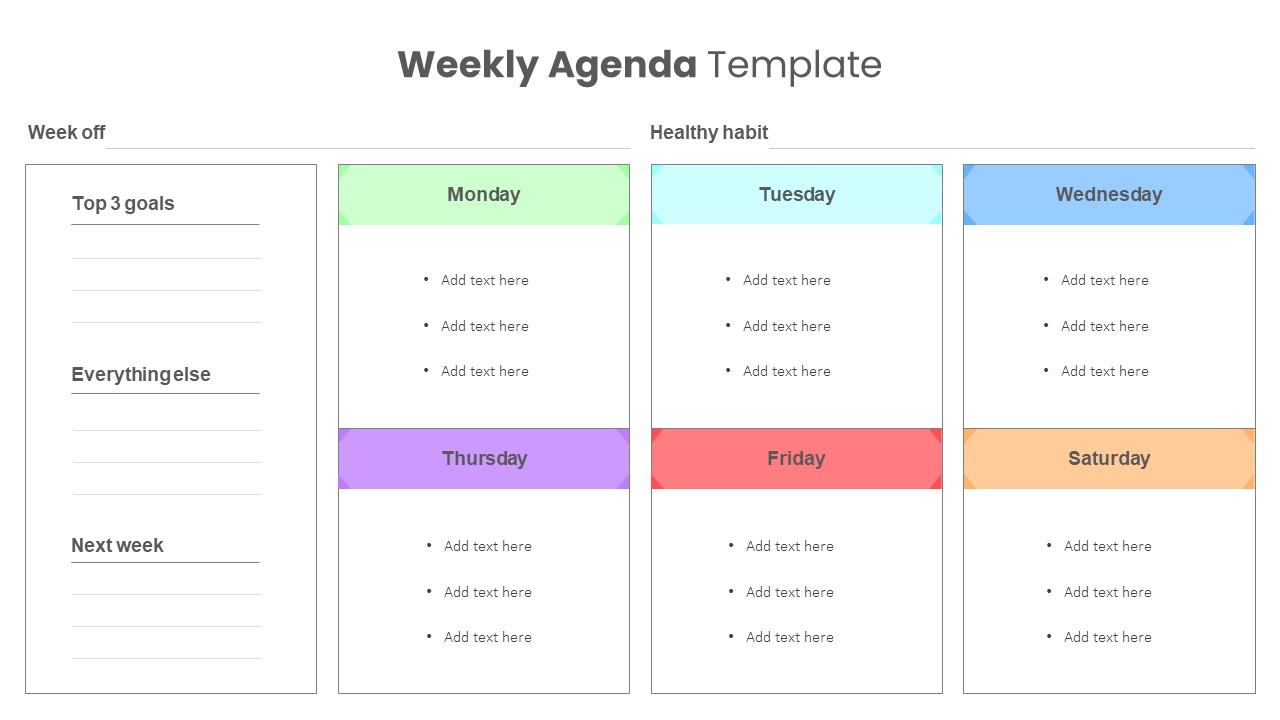 weekly agenda slides