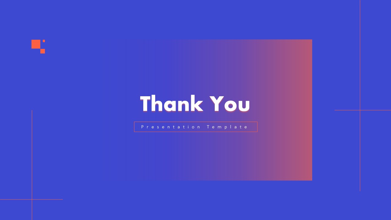 Blue And Orange Thank You PowerPoint Presentation Template