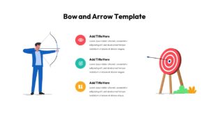 Bow Arrow Target PowerPoint Slide Template