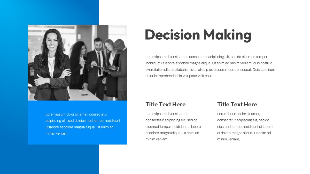 Blue and White Leadership Training PowerPoint Template Deck7