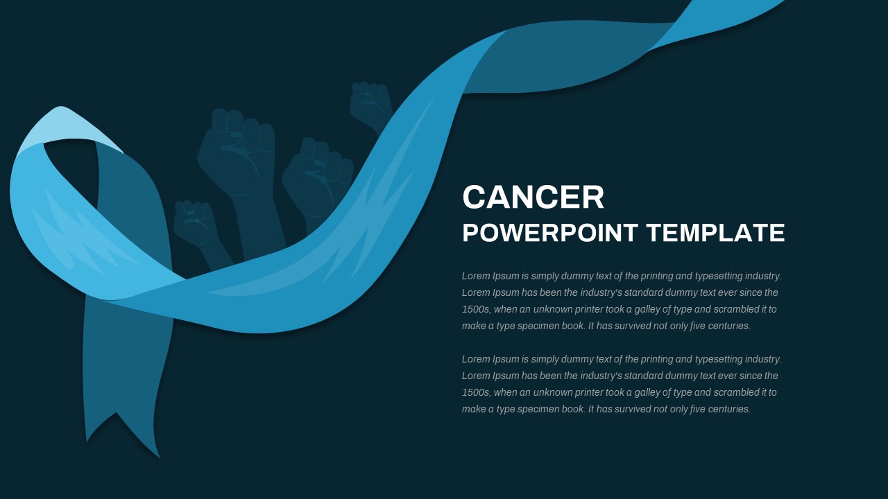 Cancer PowerPoint Template Dark