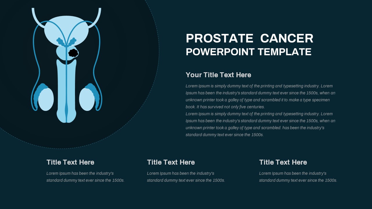 Prostate Cancer PowerPoint Template Dark