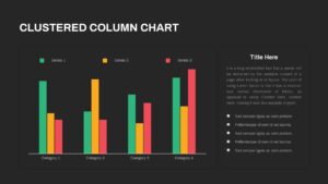 Clustered Column Chart PPT Template