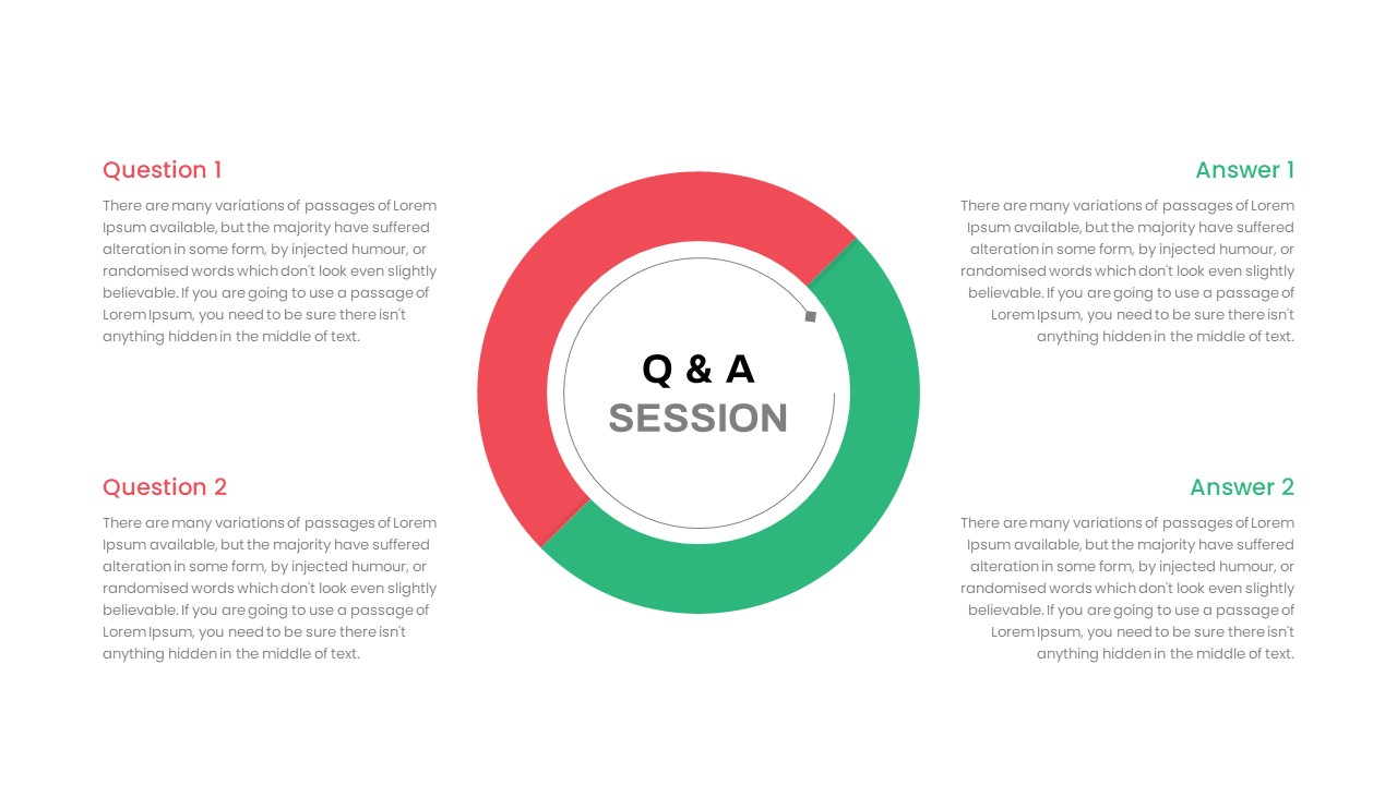 Project Kickoff Meeting Deck Q & A Slide Template