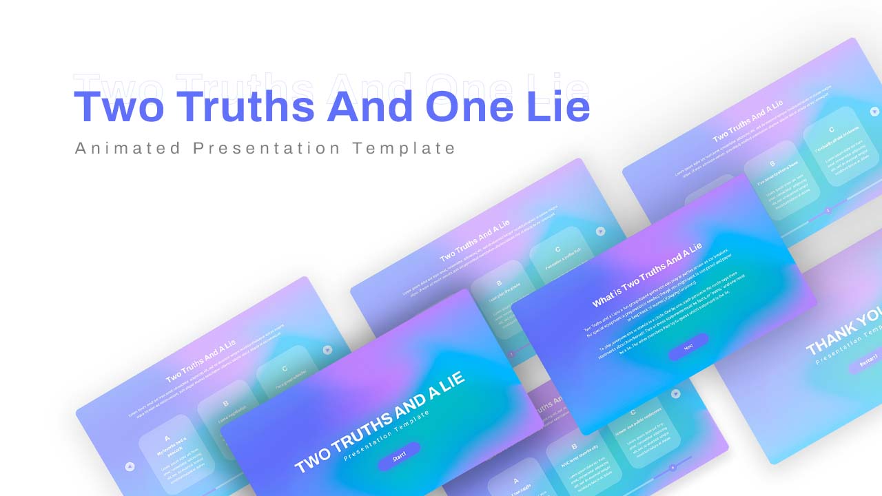 Two Truths And A Lie Free PowerPoint Template