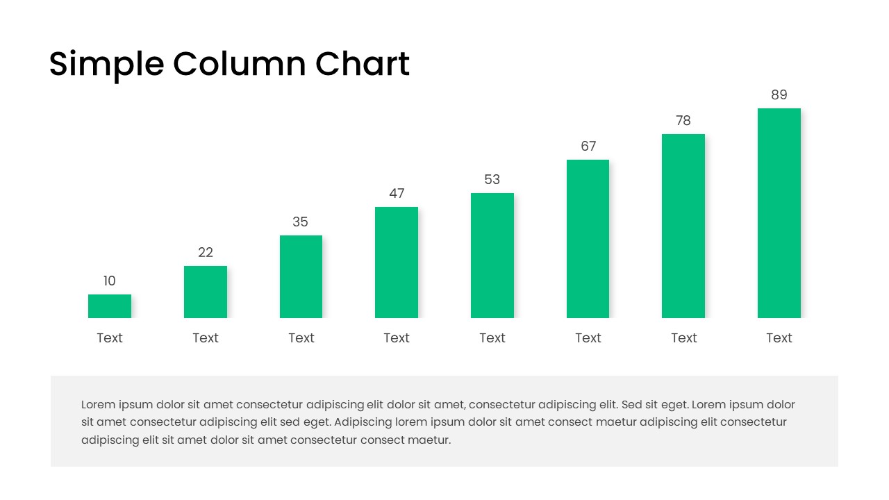 powerpoint simple column chart