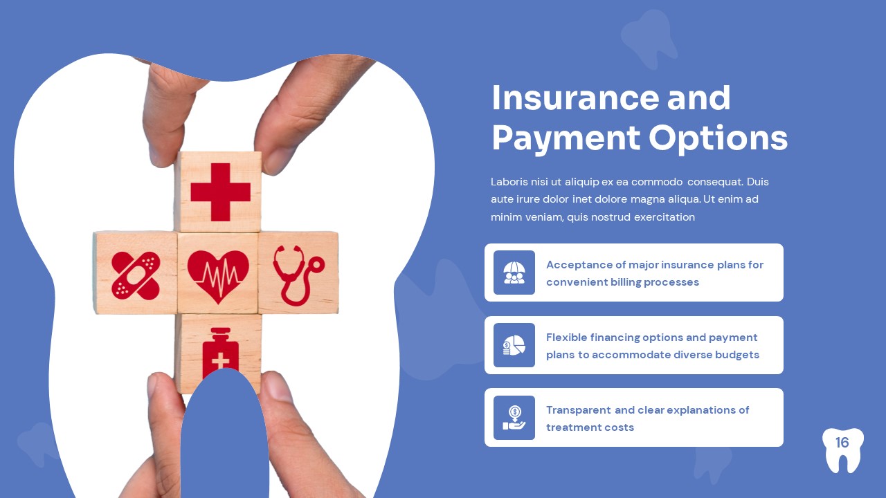 Dental Clinic insurance slide