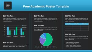 Free Academic Poster Template 16x9 Dark