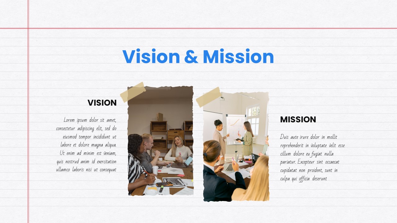 Free PowerPoint Book mission and vision Template