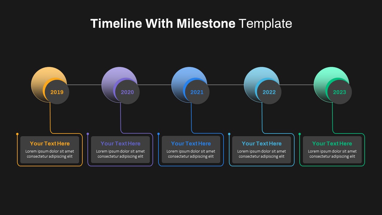 PowerPoint Timeline Milestone ppt slide