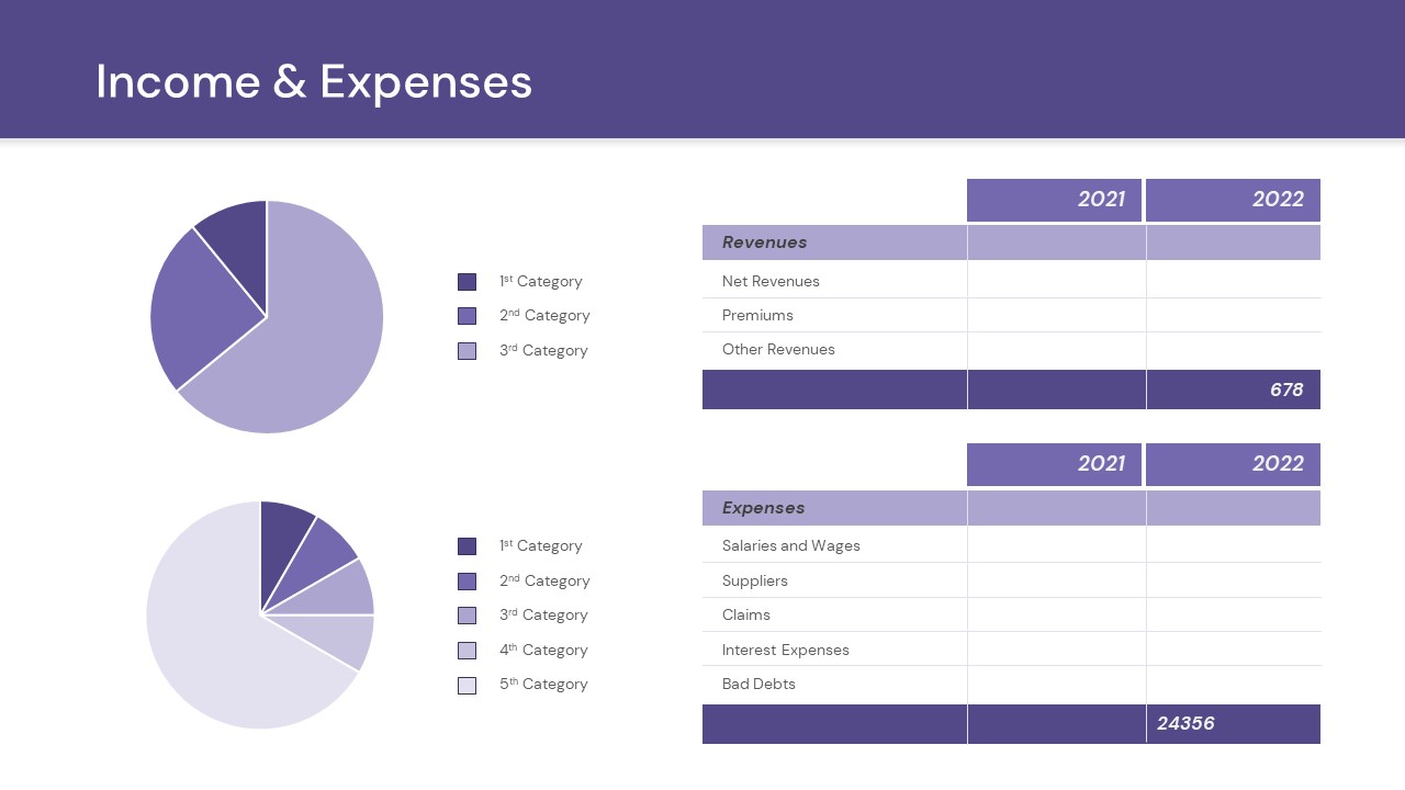 income and expenses powerpoint slide