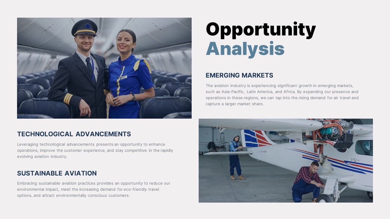 Aviation Industry Opportunity Analysis PowerPoint Template