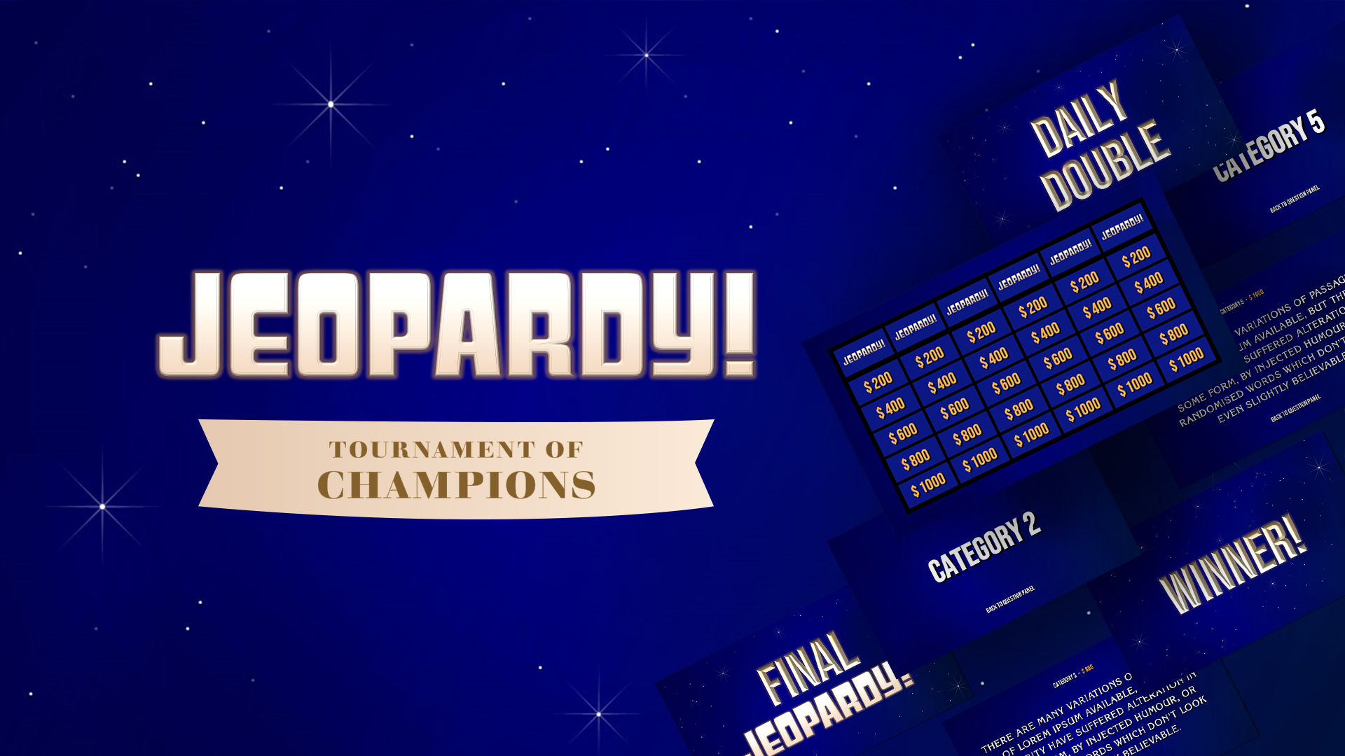 Free PowerPoint Jeopardy Templates