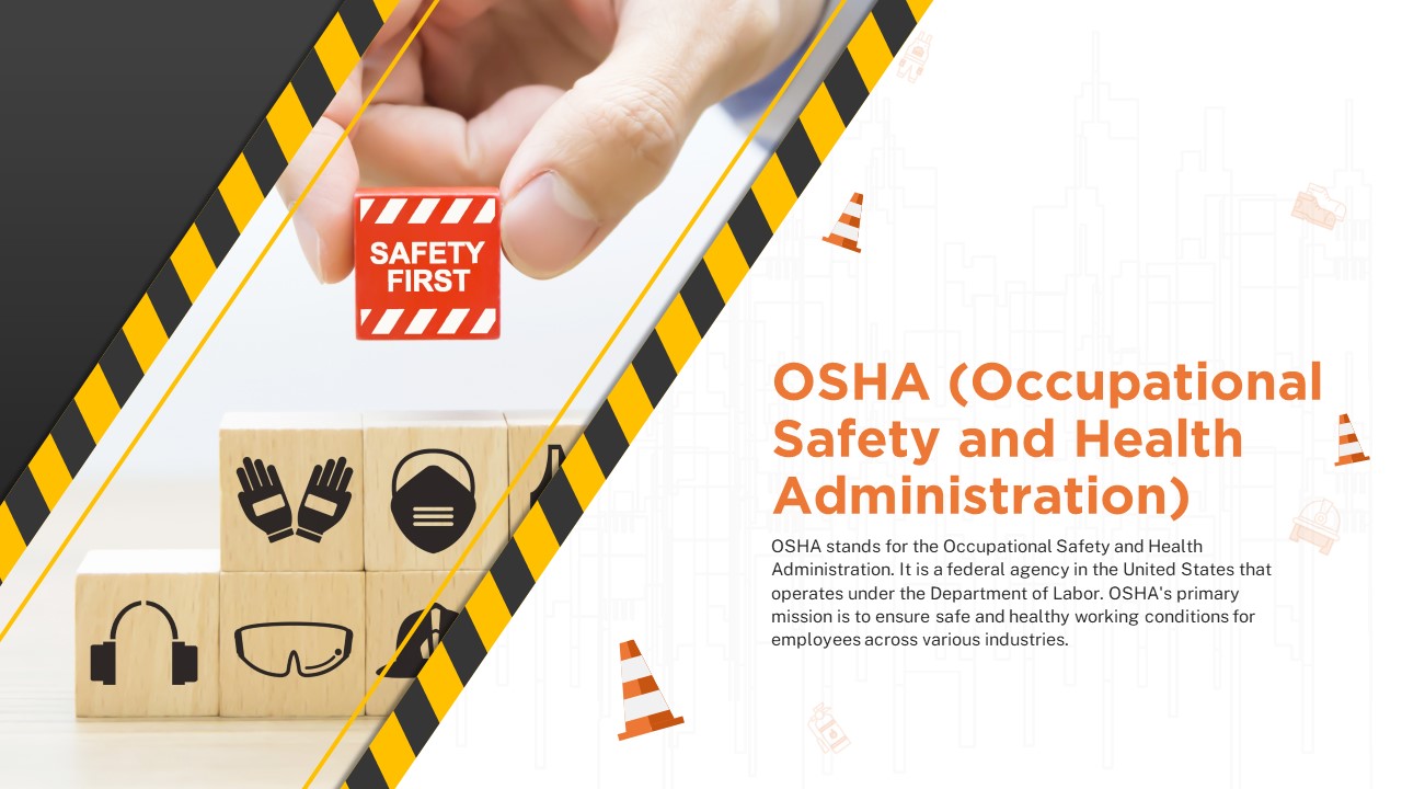 Work Safety PowerPoint Template OSHA Slide