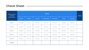 check sheet powerpoint slide