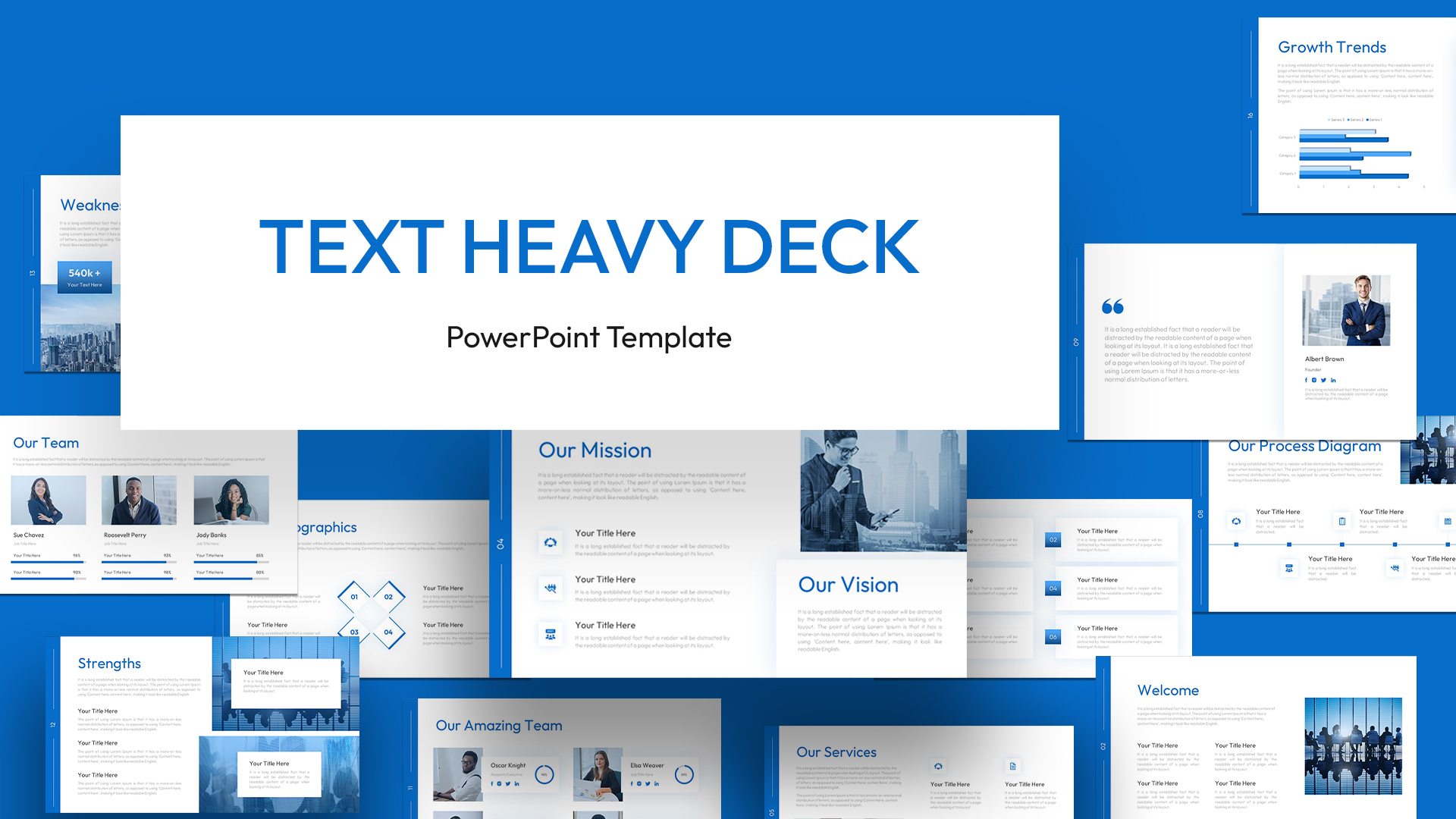 text heavy weakness powerpoint template