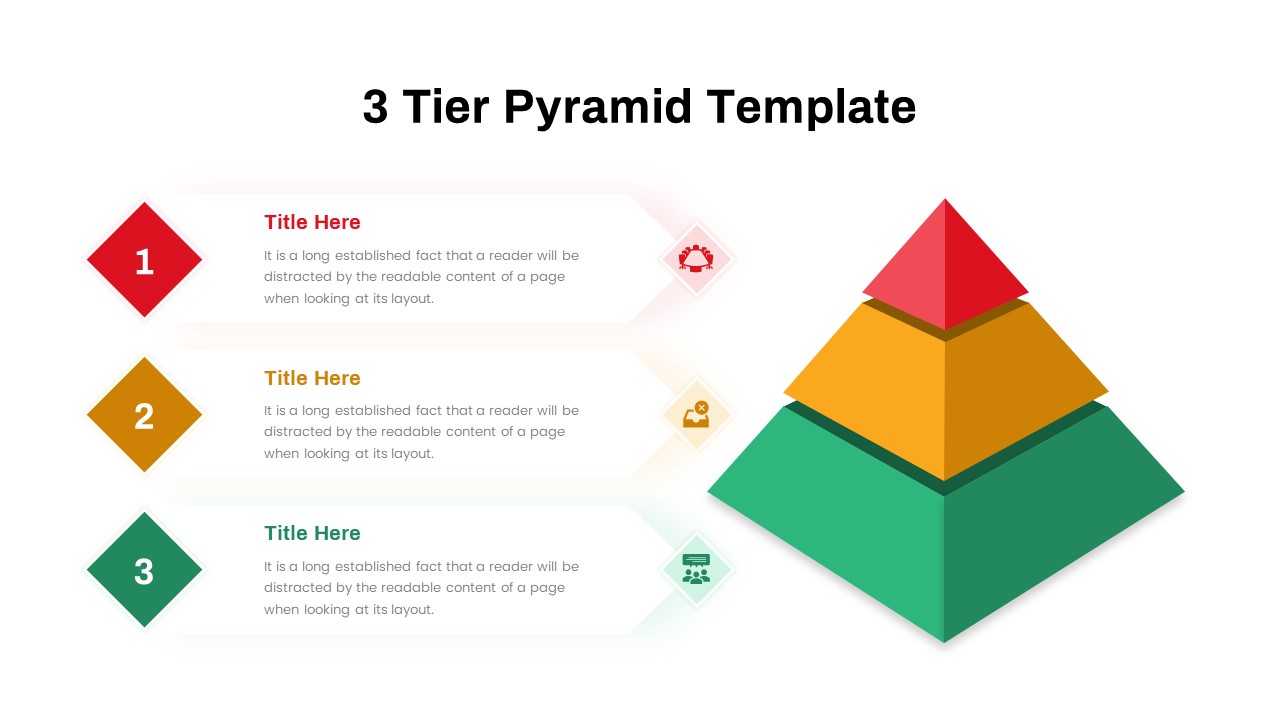 3 Tier Pyramid Ppt Template