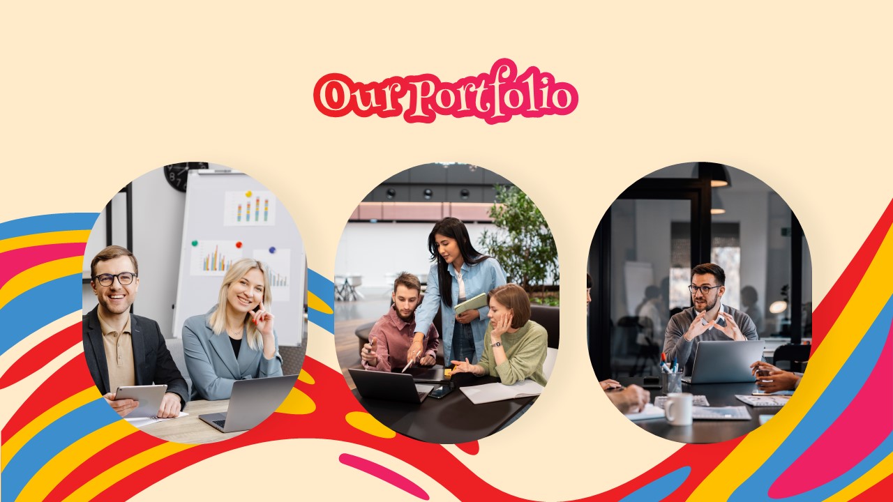 Groovy our portfolio PowerPoint Template