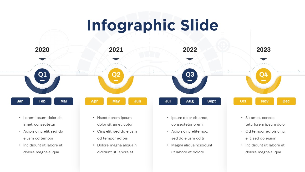 Navy infographics PowerPoint slide