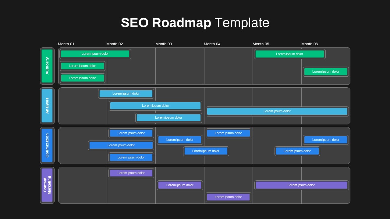 SEO Roadmap PPT slide