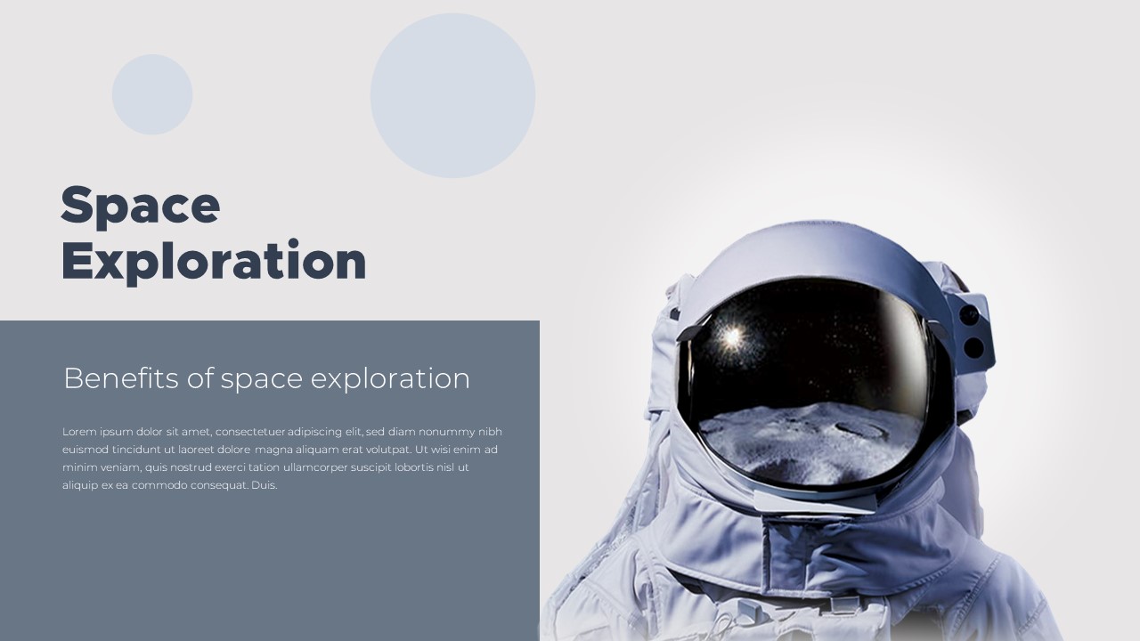 Free Space exploration Minimal Deck Template