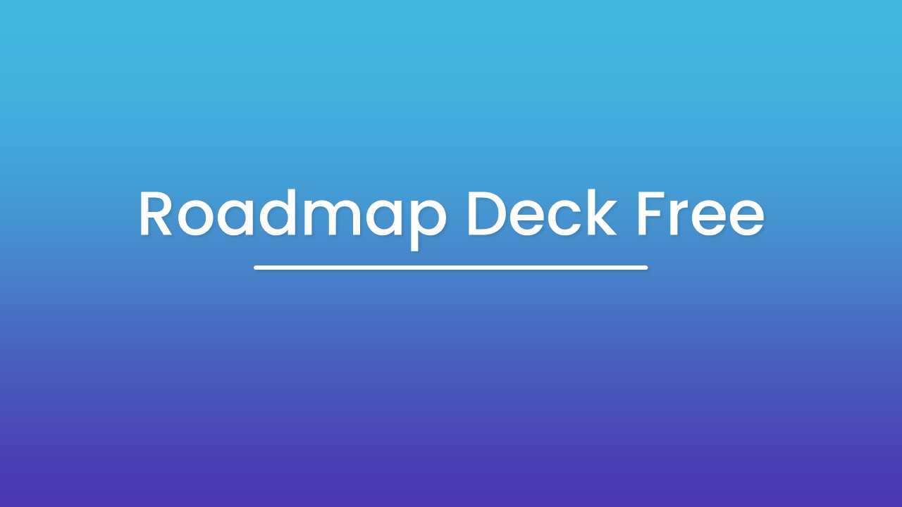 Roadmap Deck Free PPT Template