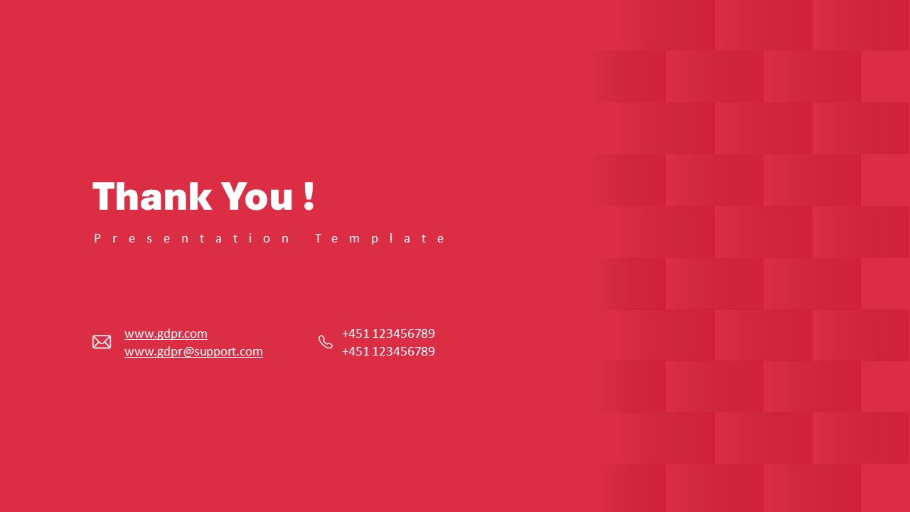 thankyou red ppt slide