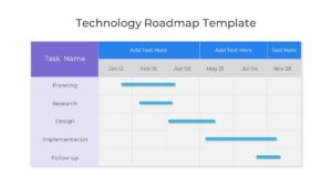 Technology Roadmap PowerPoint Presentation Template White