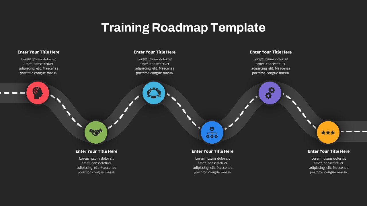 Training-Roadmap-PPT-Template-Black