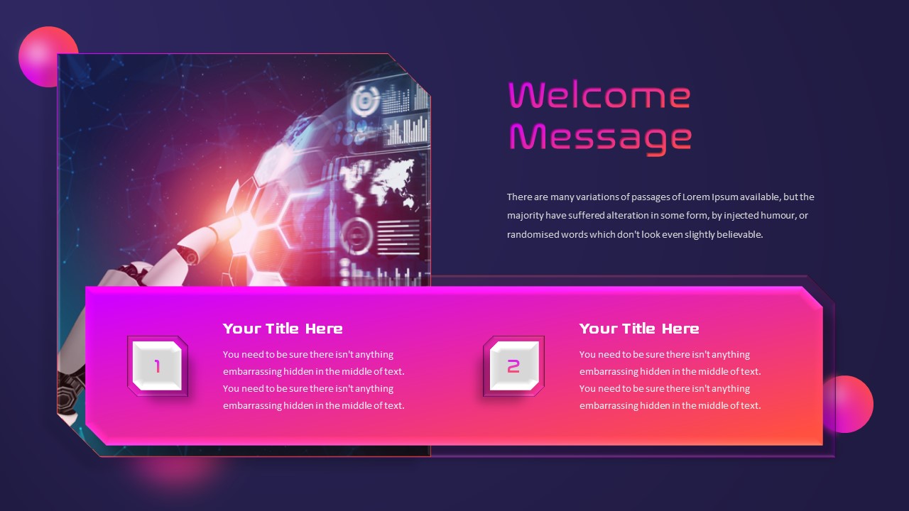 Free Animated Futuristic PowerPoint Template Message