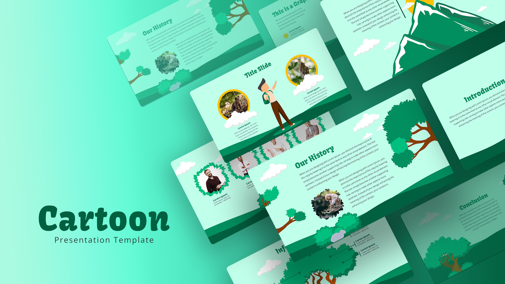 Free Cartoon PowerPoint Template Featured Image