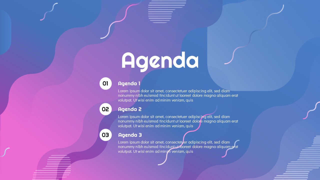 Abstract PPT Presentation Theme Agenda