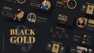 Black and Gold PowerPoint Template Free