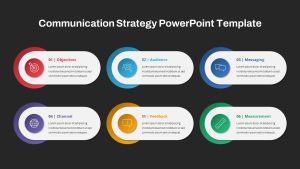 Communication Strategy PPT Template Slide Black Color