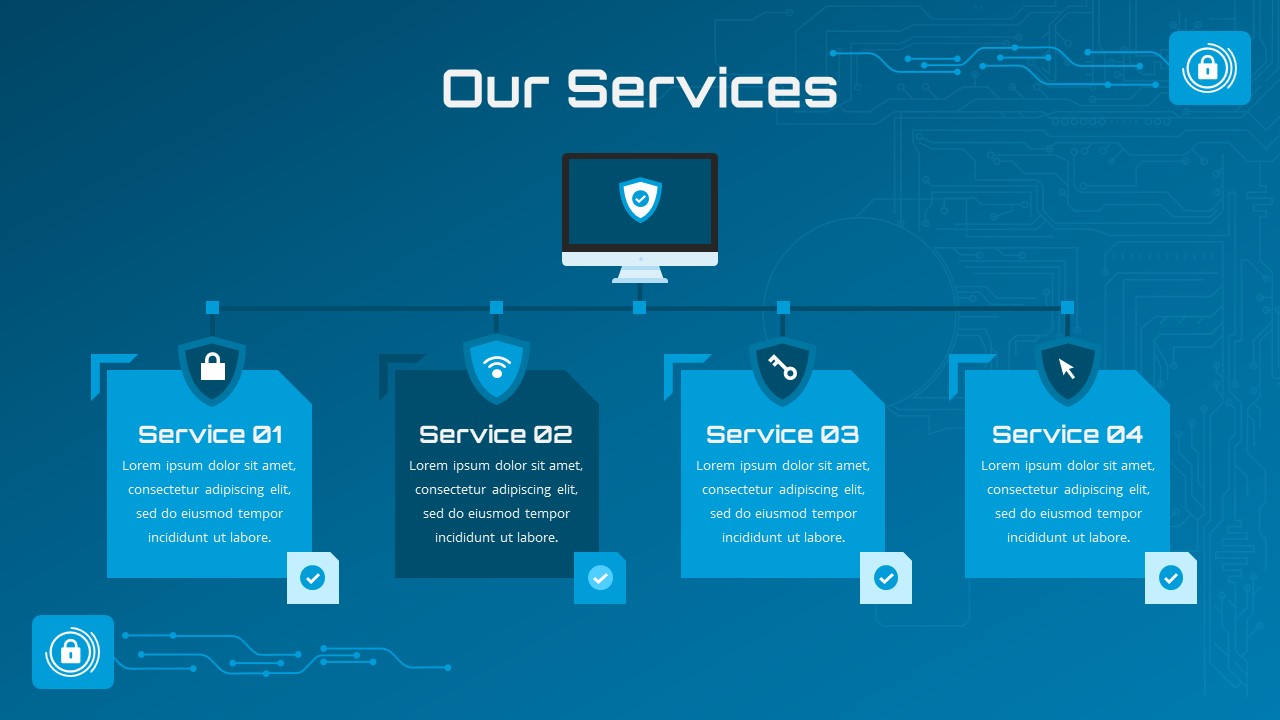 Cyber Security PowerPoint Theme Our Services